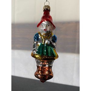 VINTAGE Girl CHILD Elf Full MERCURY GLASS CHRISTMAS ORNAMENT W Germany